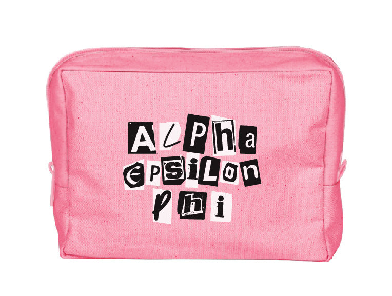 Colorblock Sorority Make-Up Pouch