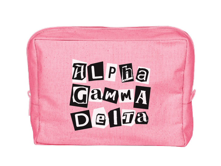 Colorblock Sorority Make-Up Pouch