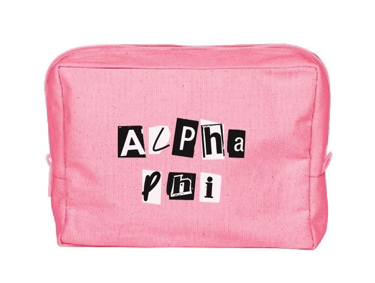 Colorblock Sorority Make-Up Pouch