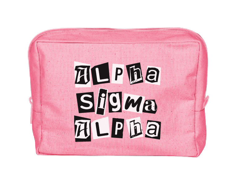 Colorblock Sorority Make-Up Pouch