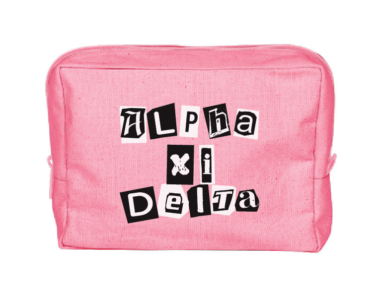 Colorblock Sorority Make-Up Pouch