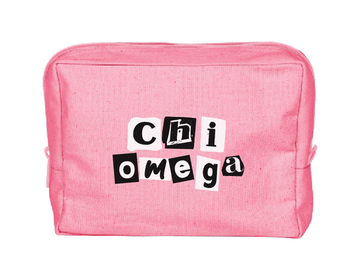 Colorblock Sorority Make-Up Pouch