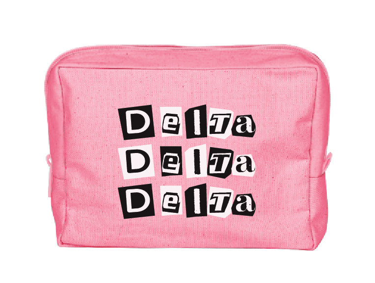 Colorblock Sorority Make-Up Pouch