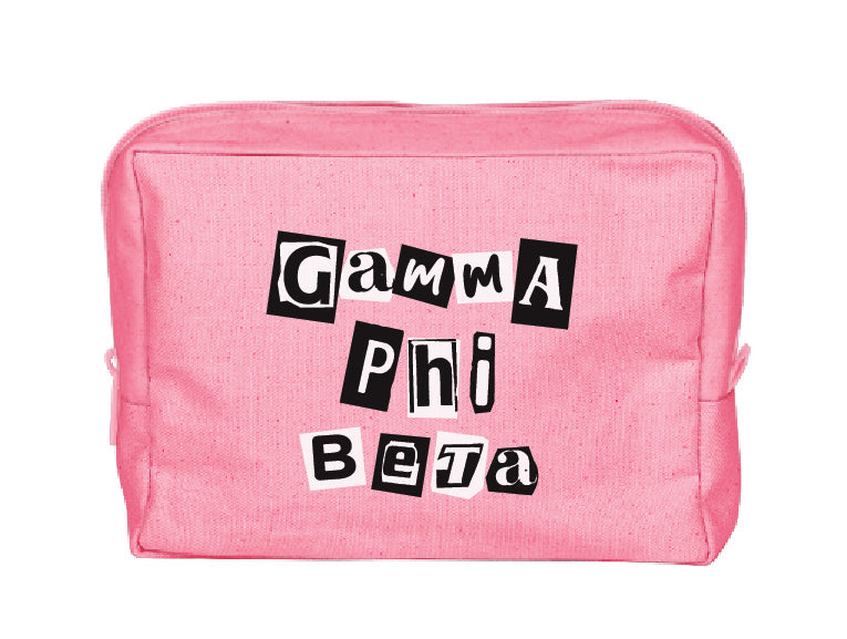 Colorblock Sorority Make-Up Pouch