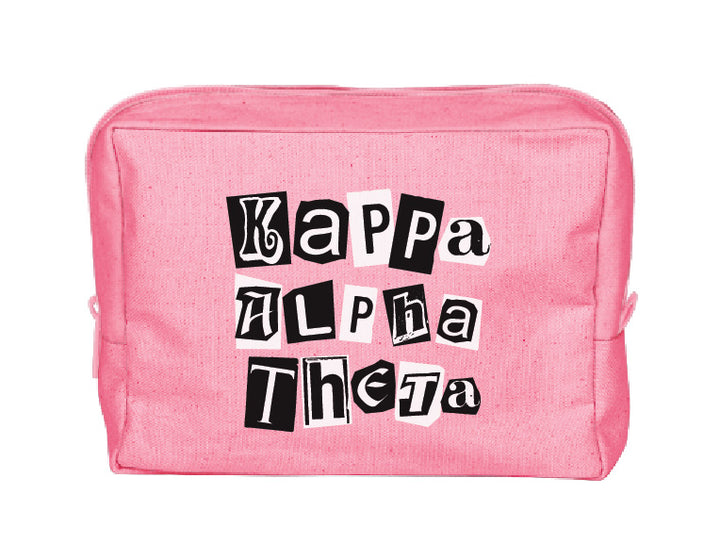 Colorblock Sorority Make-Up Pouch