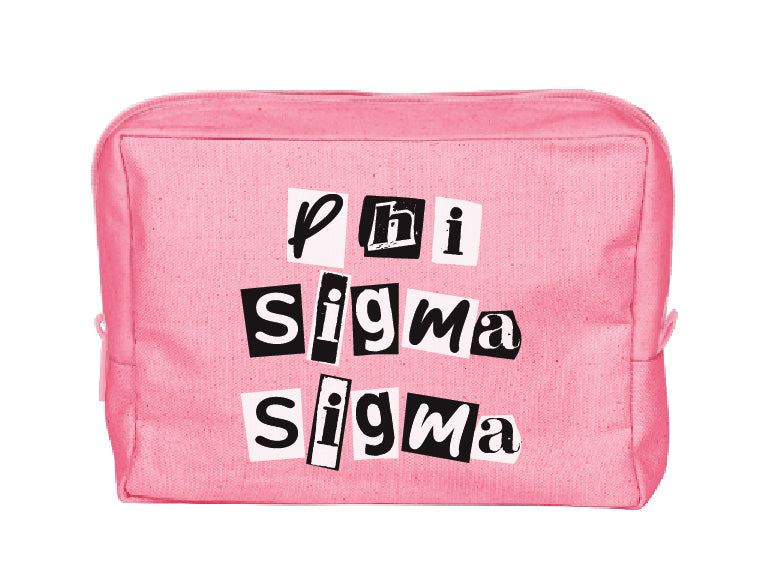 Colorblock Sorority Make-Up Pouch