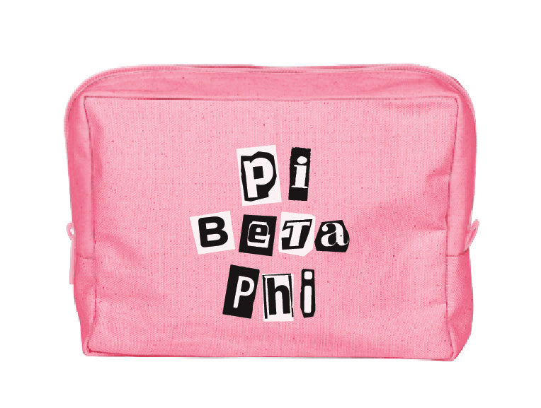 Colorblock Sorority Make-Up Pouch