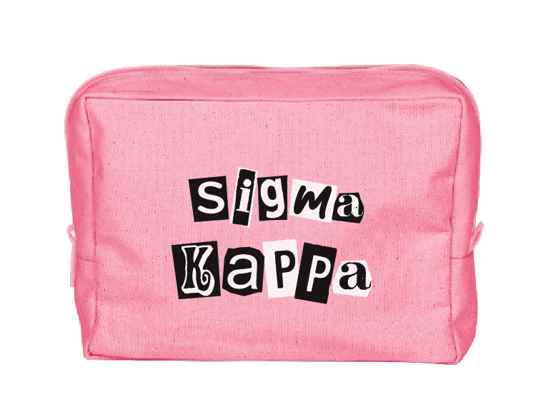 Colorblock Sorority Make-Up Pouch