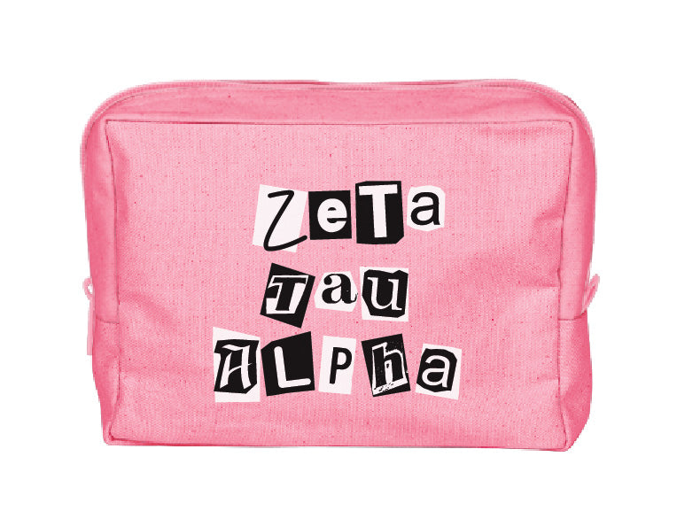 Colorblock Sorority Make-Up Pouch