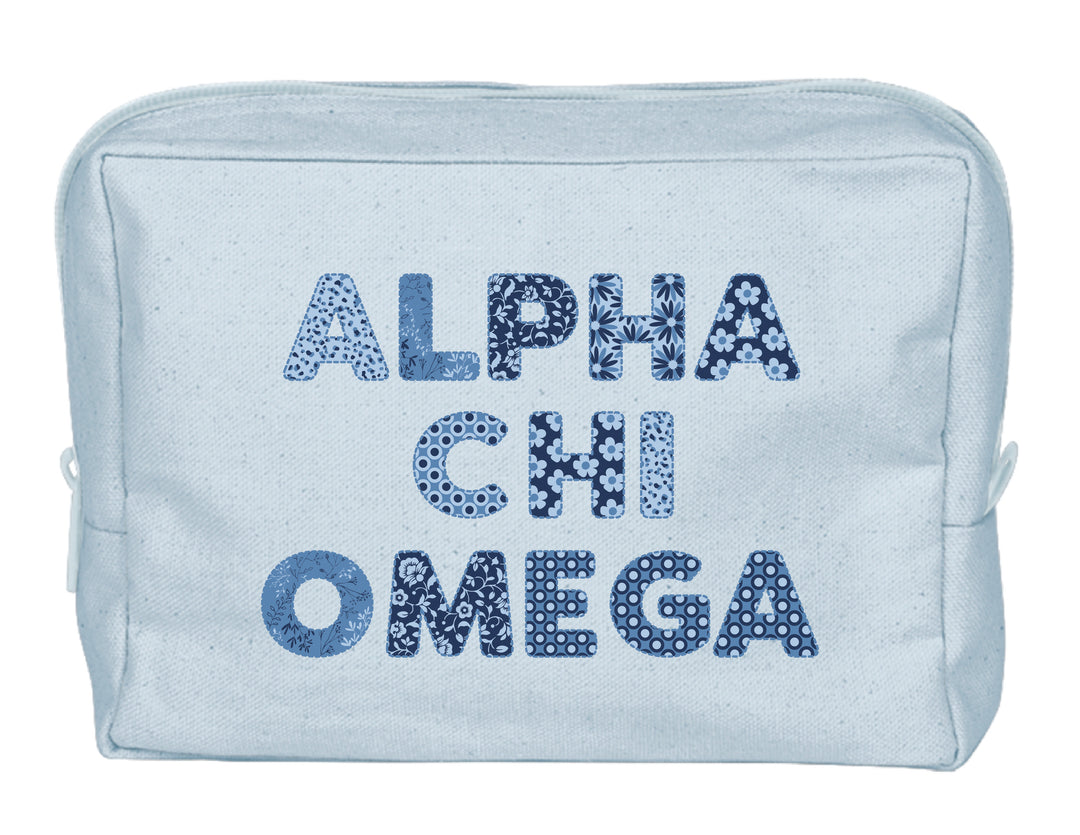 Coquette Powder Blue Sorority Make-Up Pouch