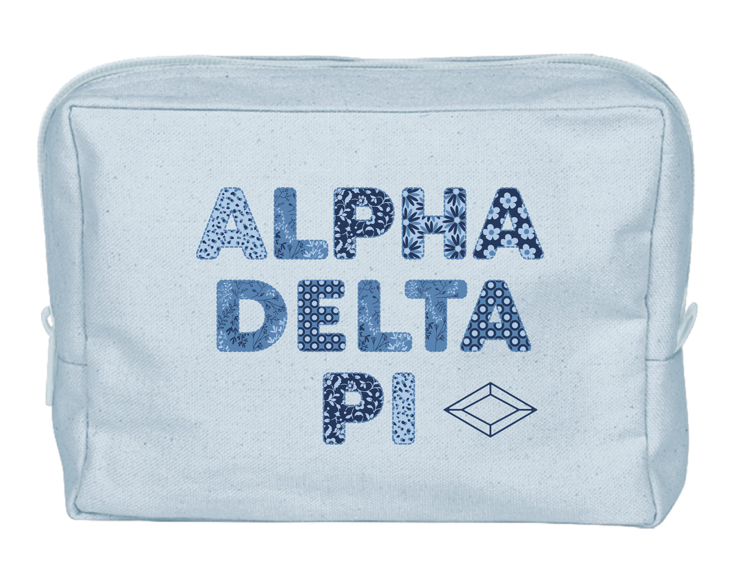 Coquette Powder Blue Sorority Make-Up Pouch