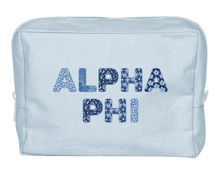 Coquette Powder Blue Sorority Make-Up Pouch