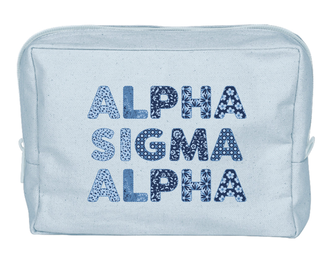 Coquette Powder Blue Sorority Make-Up Pouch