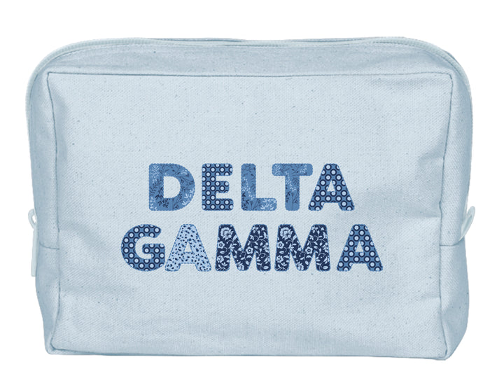 Coquette Powder Blue Sorority Make-Up Pouch