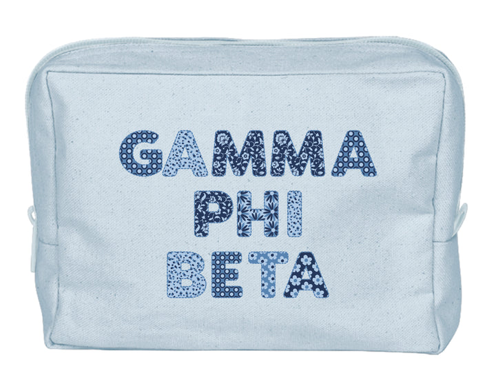 Coquette Powder Blue Sorority Make-Up Pouch