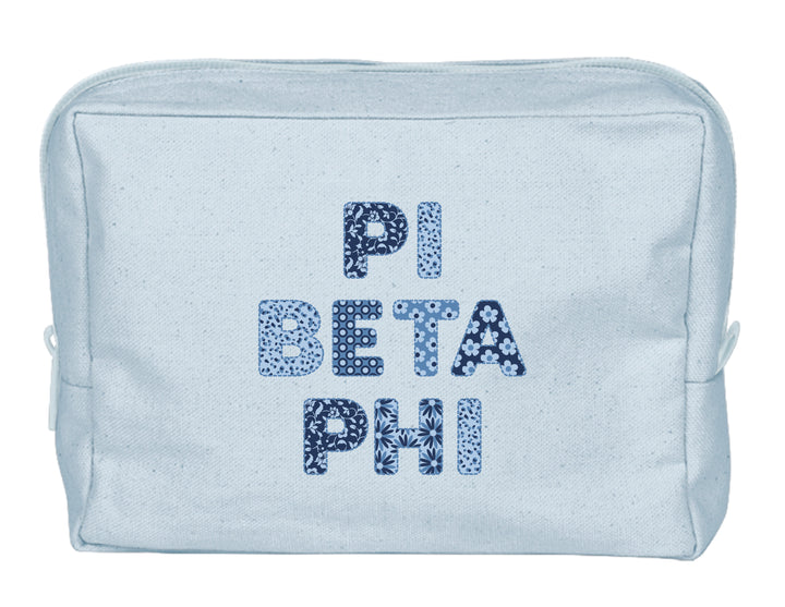 Coquette Powder Blue Sorority Make-Up Pouch