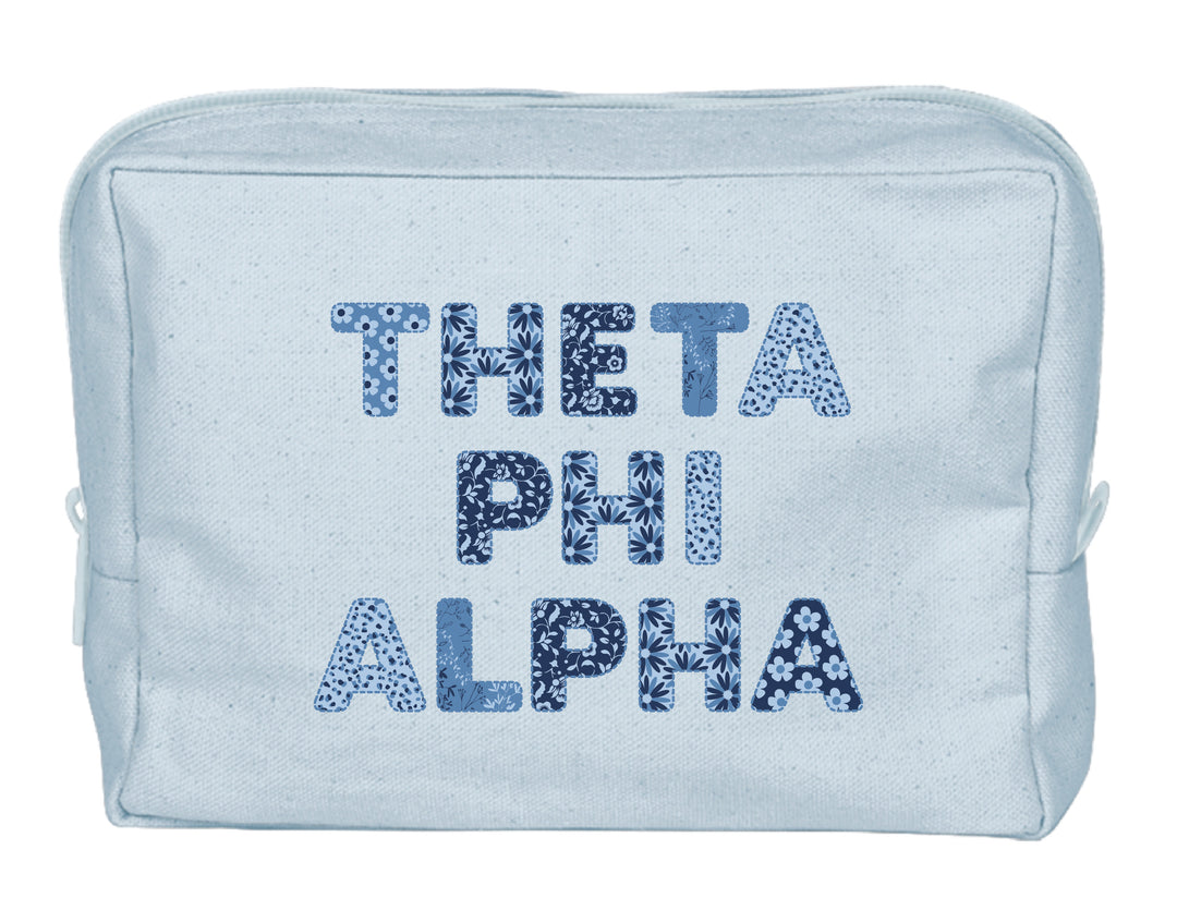 Coquette Powder Blue Sorority Make-Up Pouch