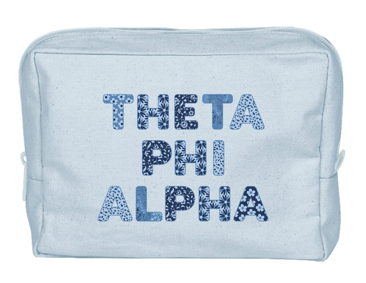 Coquette Powder Blue Sorority Make-Up Pouch