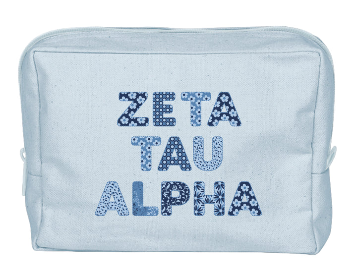 Coquette Powder Blue Sorority Make-Up Pouch