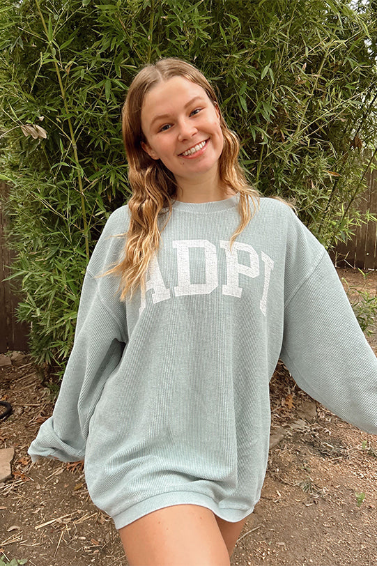 Alpha Delta Pi Simple Corded Crewneck