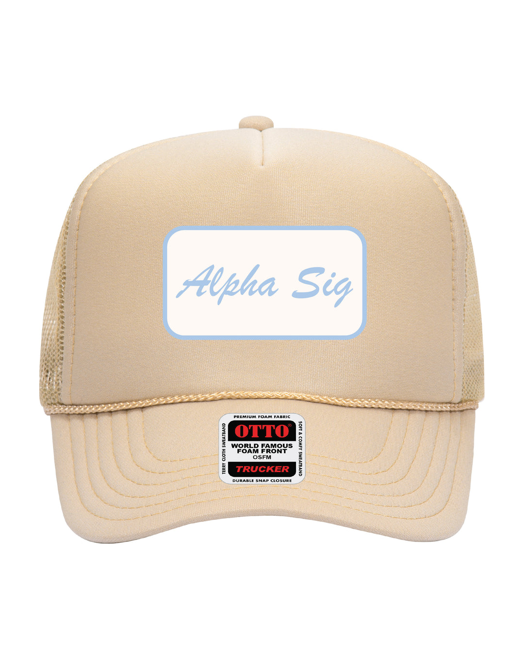 Cursive Script Patch Trucker Hat