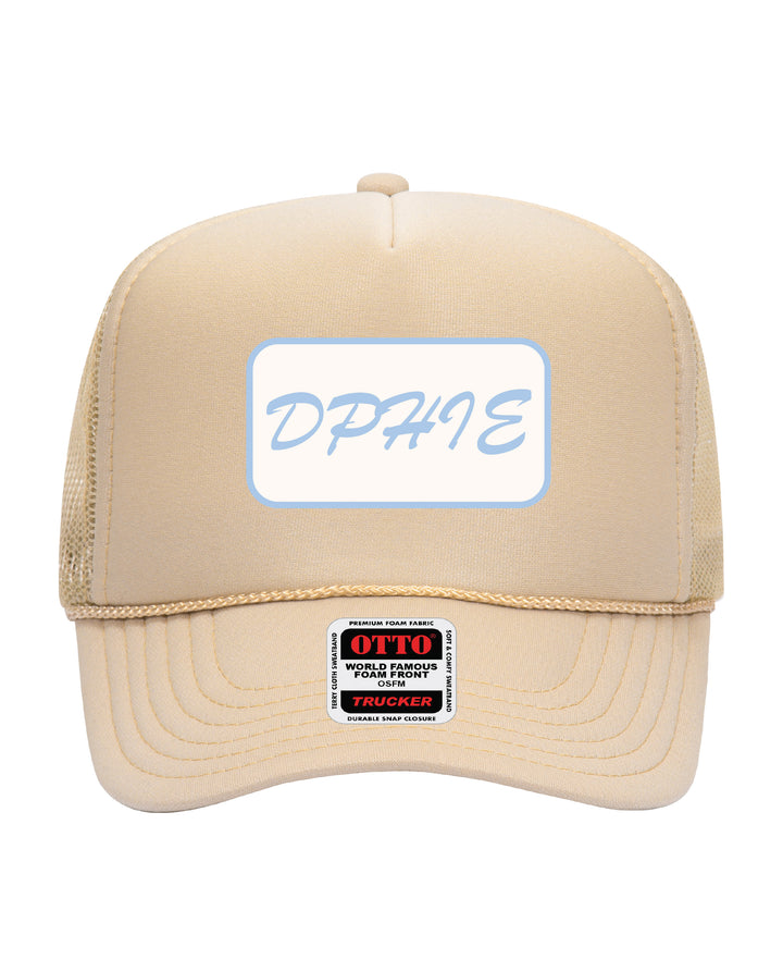 Cursive Script Patch Trucker Hat