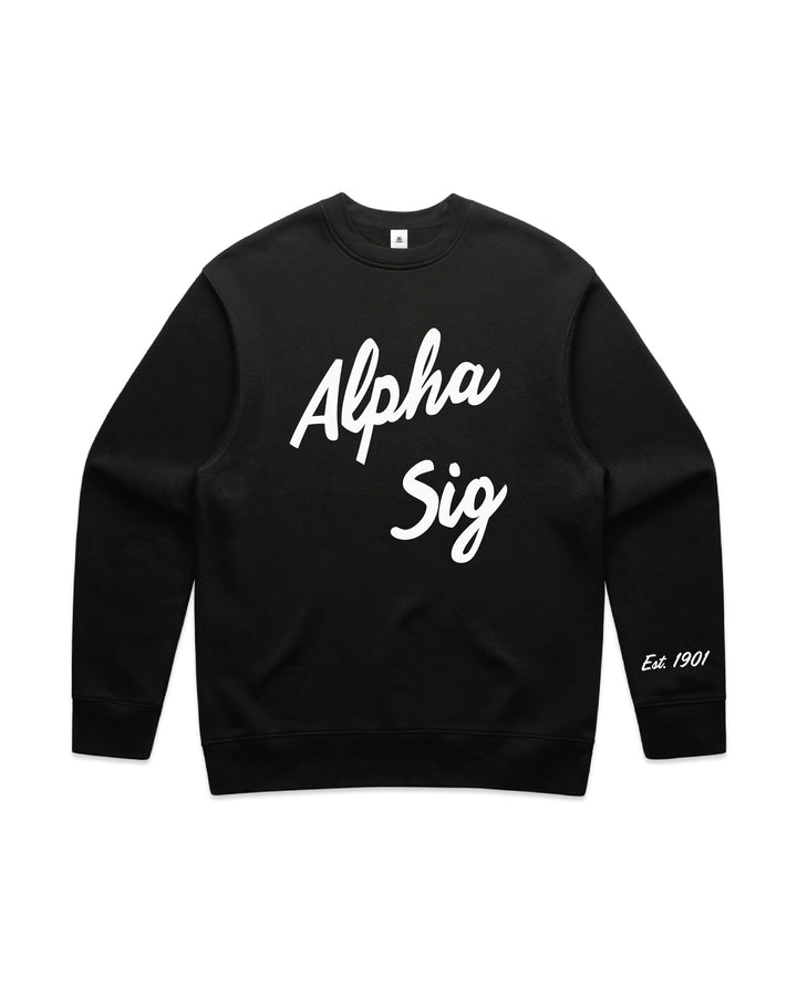 Cursive Script Heavy Weight Sorority Crewneck