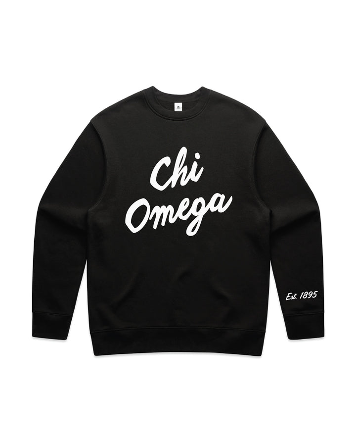 Cursive Script Heavy Weight Sorority Crewneck