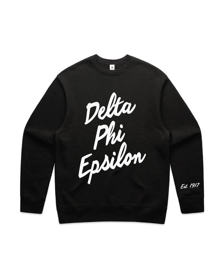 Cursive Script Heavy Weight Sorority Crewneck
