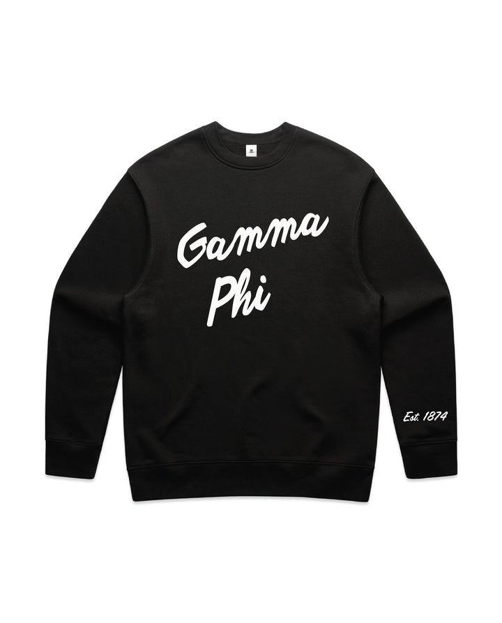 Cursive Script Heavy Weight Sorority Crewneck