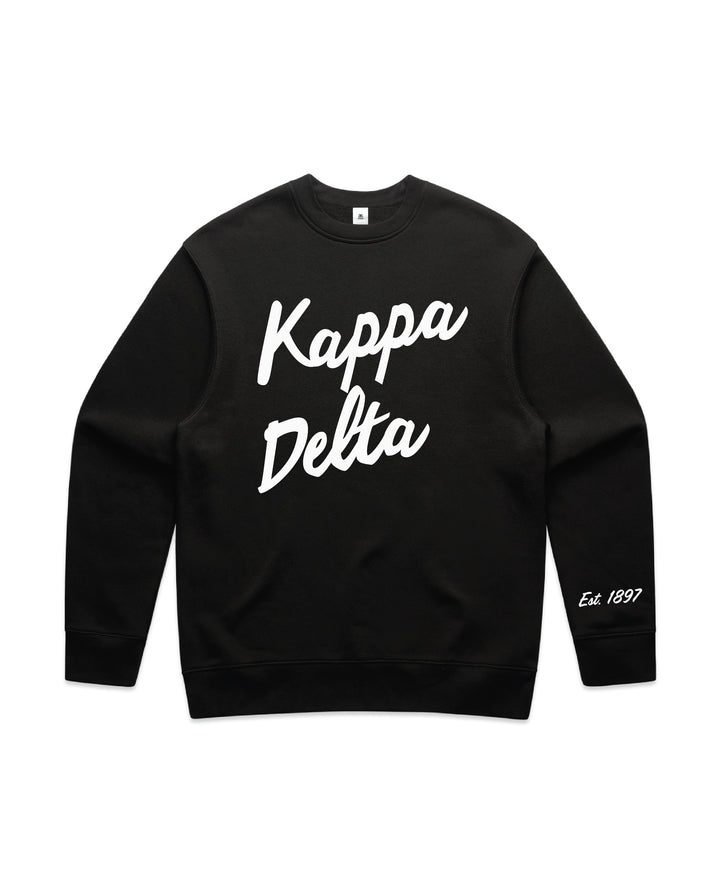 Cursive Script Heavy Weight Sorority Crewneck