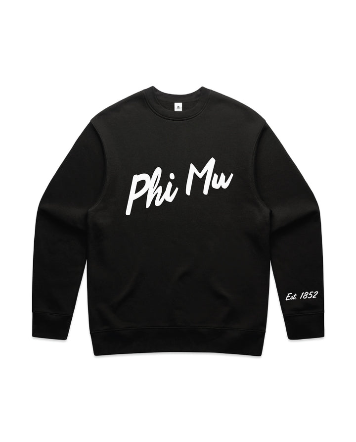 Cursive Script Heavy Weight Sorority Crewneck