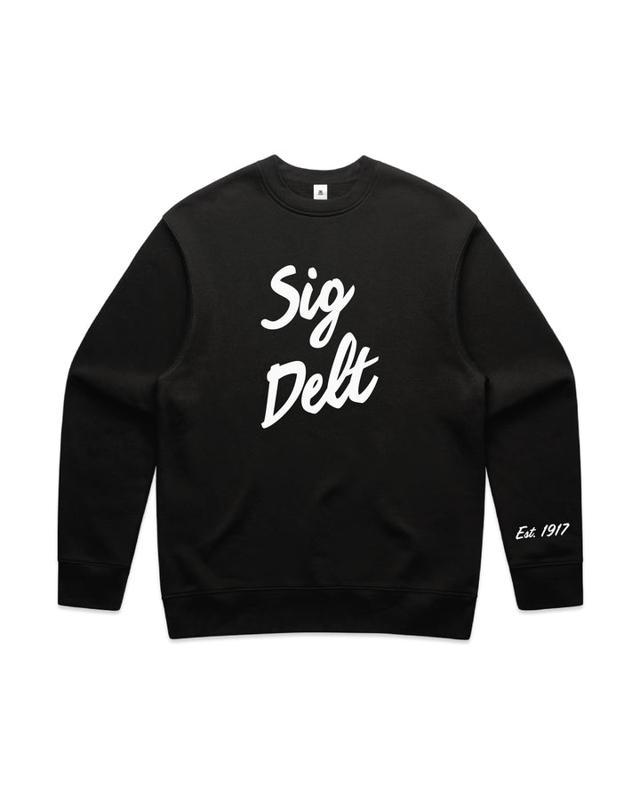 Cursive Script Heavy Weight Sorority Crewneck