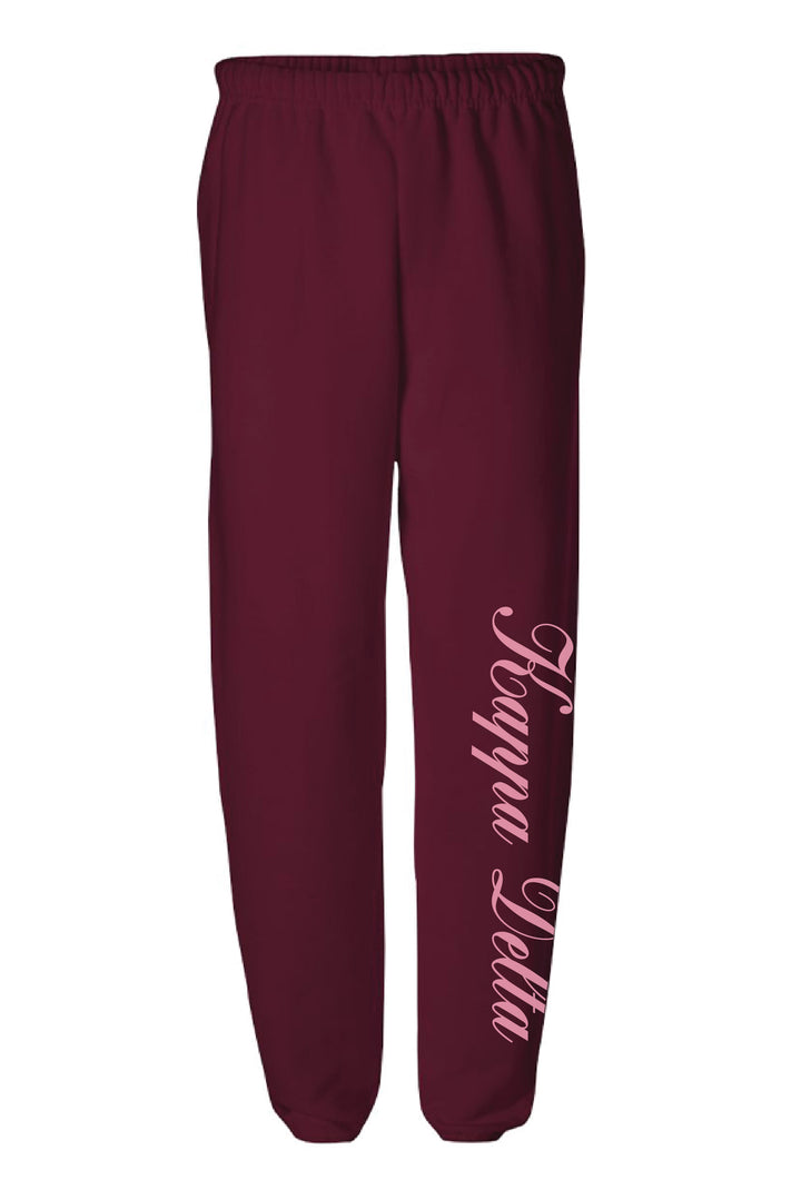 Cursive Maroon Sorority Joggers