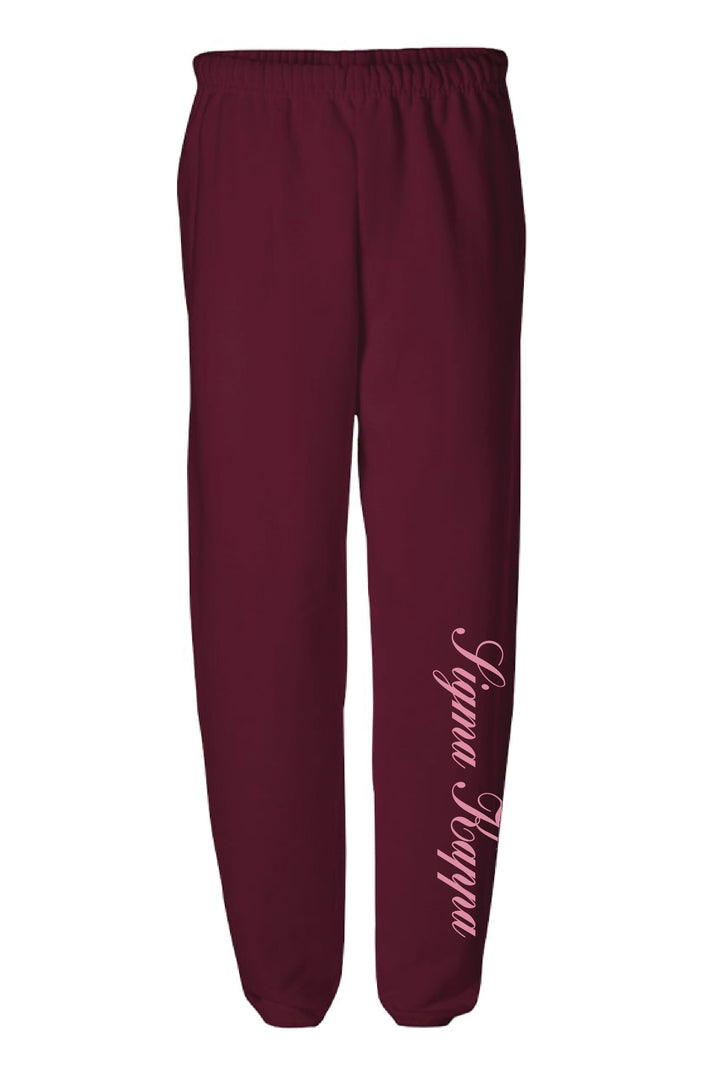 Cursive Maroon Sorority Joggers