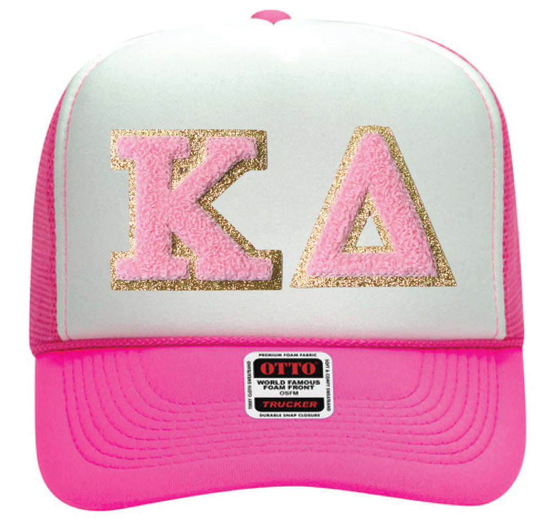 Kappa Delta Pink Chenille Patch Trucker Hat