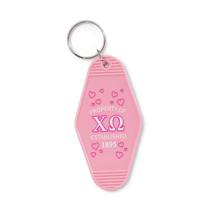 Pink Property Of Sorority Keychain