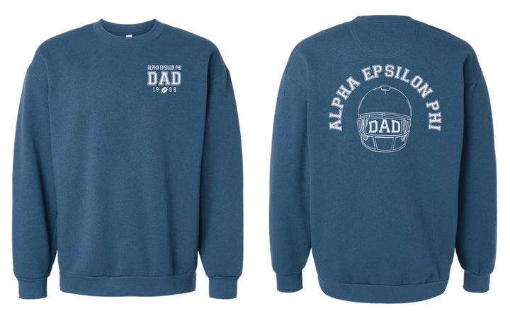 Dad Football Helmet Sorority Crewneck