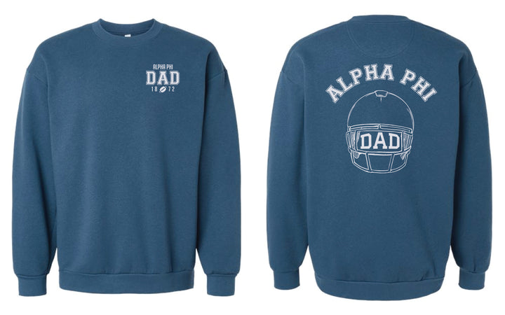 Dad Football Helmet Sorority Crewneck