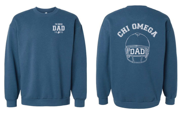 Dad Football Helmet Sorority Crewneck