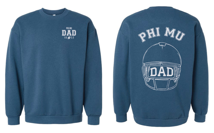 Dad Football Helmet Sorority Crewneck