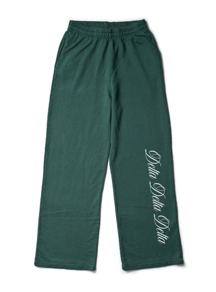 Dainty Script Alpine Matching Set Light Weight Wide Leg Sweatpants - 2XL