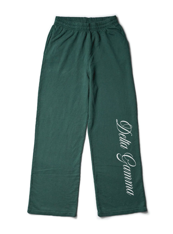 Dainty Script Alpine Matching Set Light Weight Wide Leg Sweatpants - 2XL