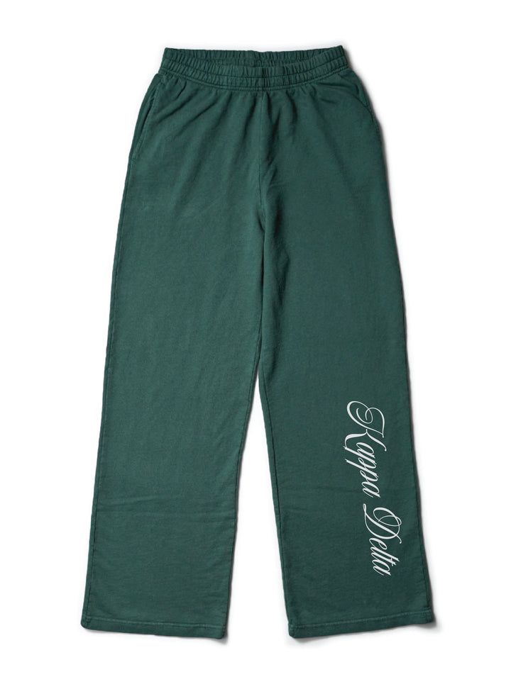 Dainty Script Alpine Matching Set Light Weight Wide Leg Sweatpants - 2XL