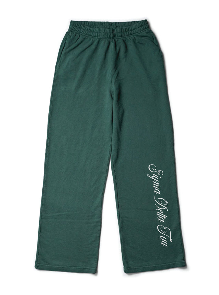 Dainty Script Alpine Matching Set Light Weight Wide Leg Sweatpants - 2XL