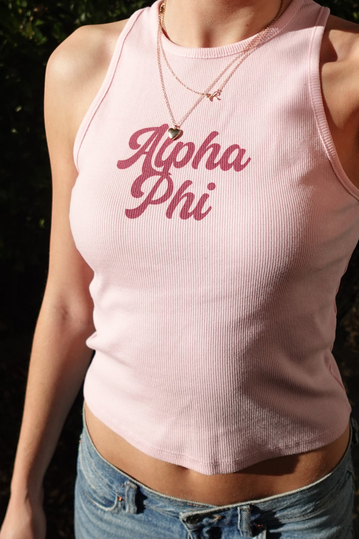 Bubblegum Script Sorority Tank