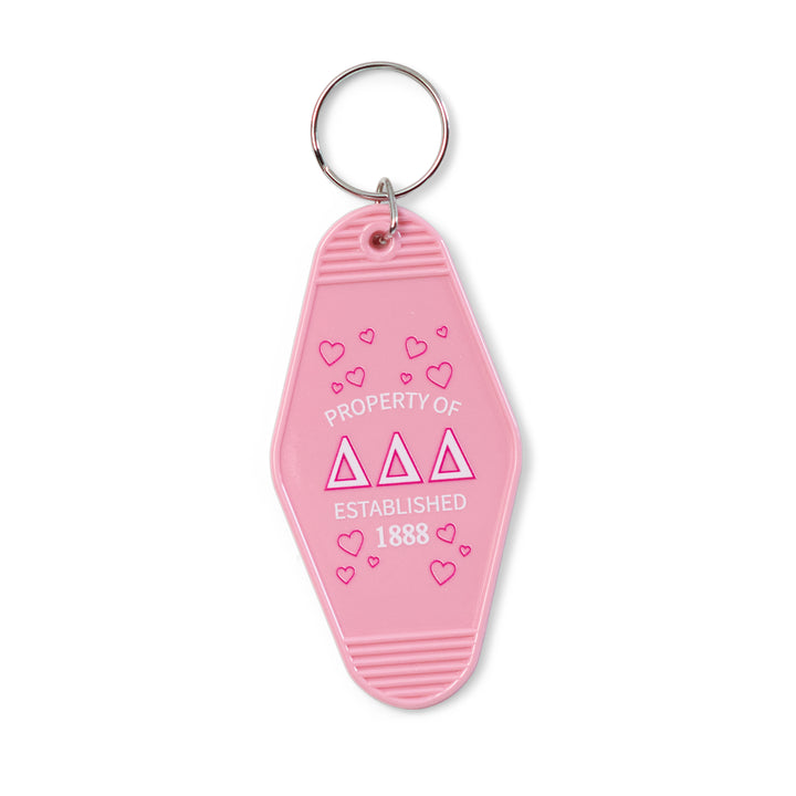 Pink Property Of Sorority Keychain