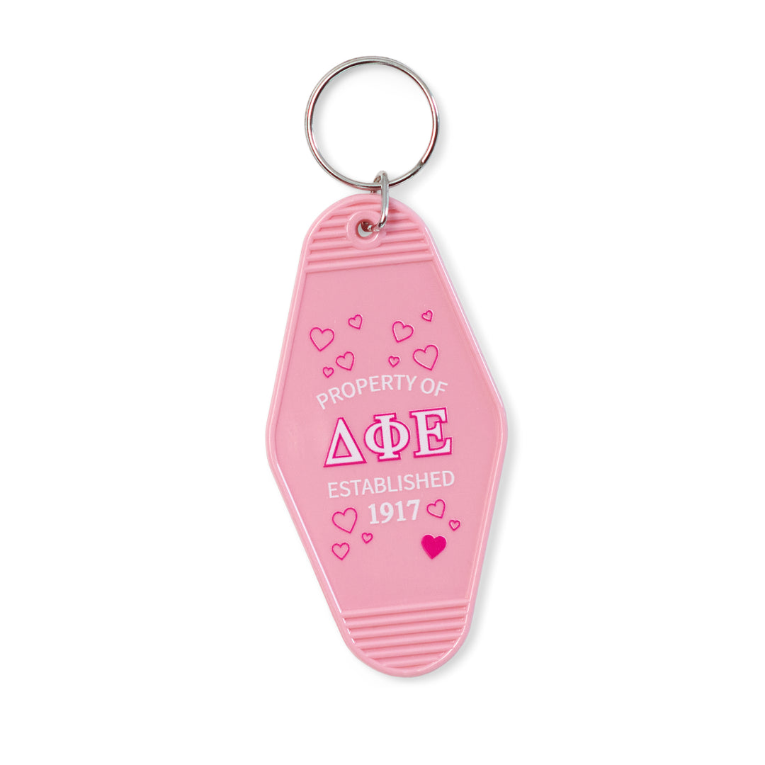 Pink Property Of Sorority Keychain