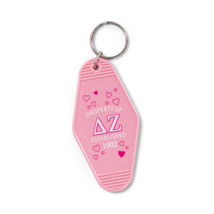 Pink Property Of Sorority Keychain