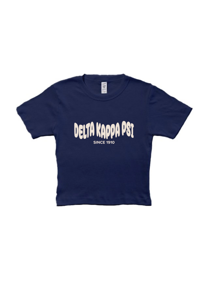 Redlands Delta Kappa Psi Navy Baby Tee